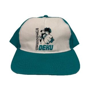 My Hero Academia DEKU Teal & White SnapBack Hat